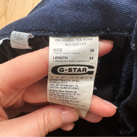 G-STAR 5620 SLIM TAPERED Dark Blue Denim Jeans - 26 - Picture 6 of 17